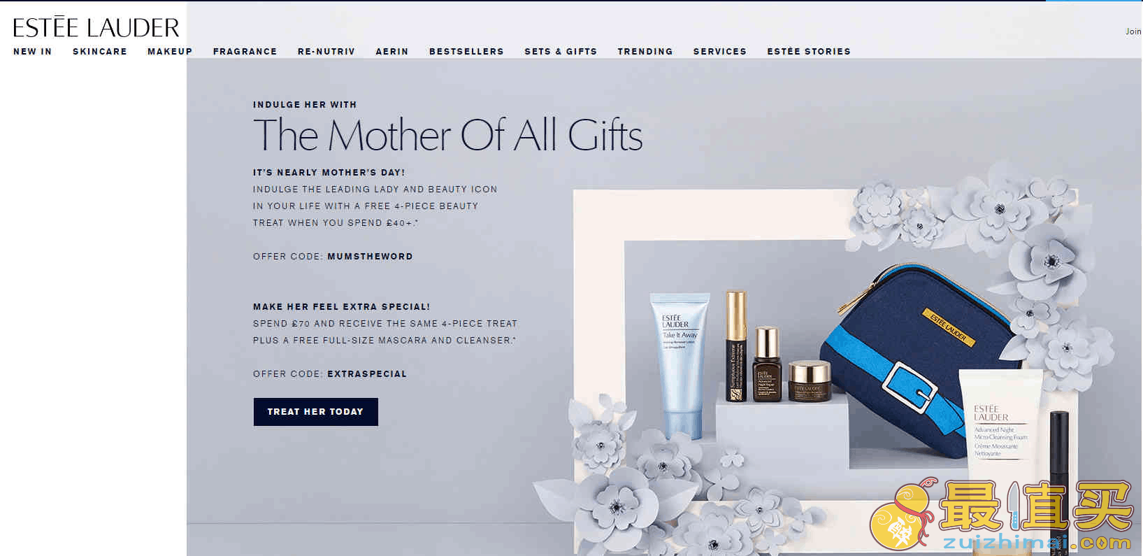 EsteeLauder优惠码2026 雅诗兰黛英国最高满赠双正装+8件豪华中小样英国境内免邮