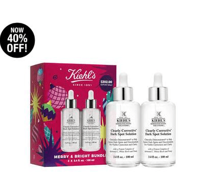 抢！Kiehl’s科颜氏优惠码2026 焕白亮肤淡斑精华 100ml*2瓶装（价值$6）6折1.2折扣码-图片1
