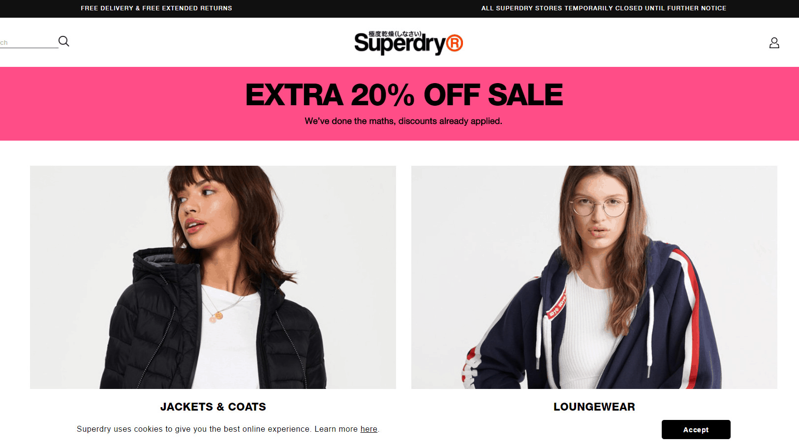 Superdry优惠码2026 superdry美国官网折扣区低至4折+额外8折促销美国免邮