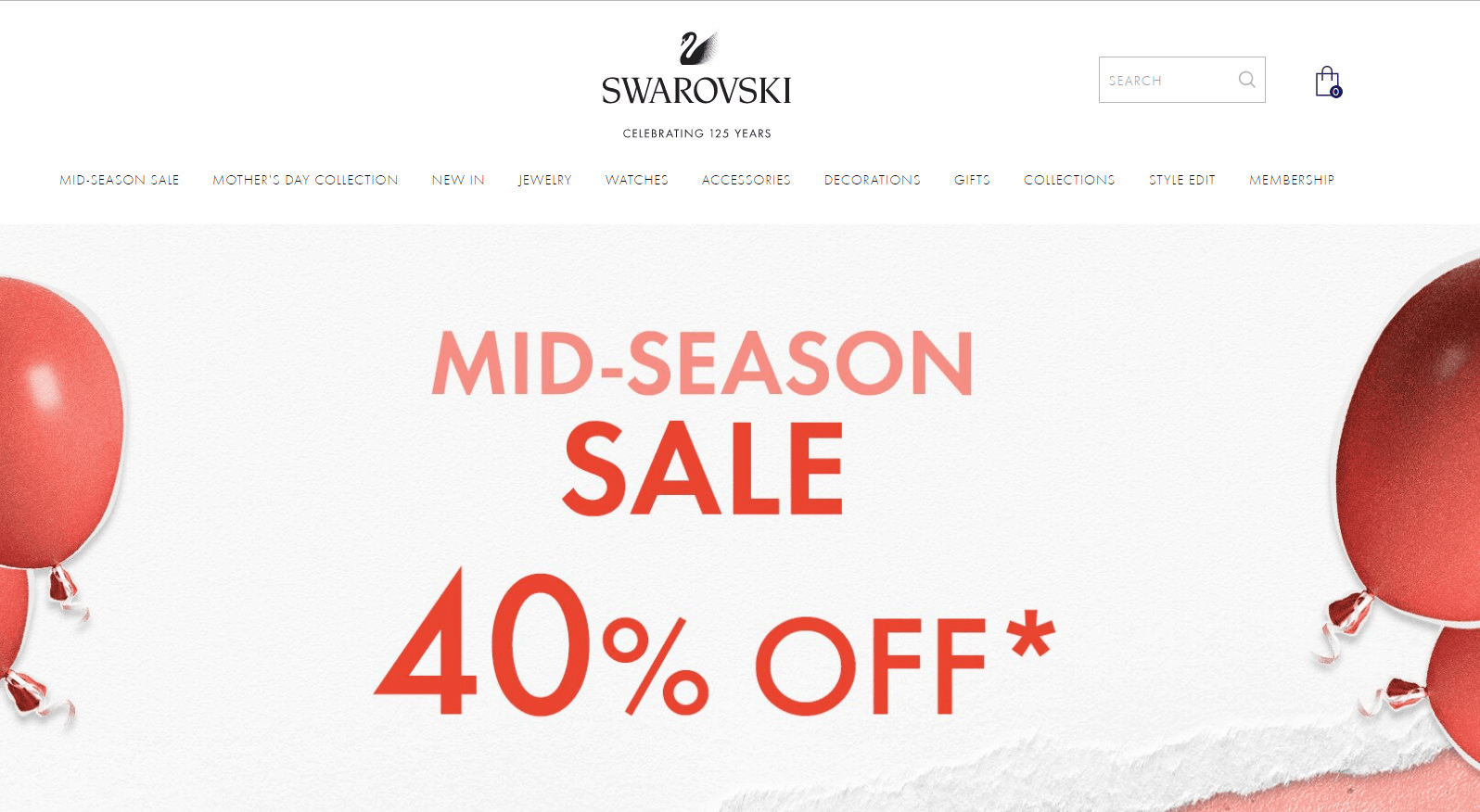 Swarovski优惠码2026 热门补货！洛世奇美国官网现有季中首饰配饰无门槛6折促销限时无门槛免邮