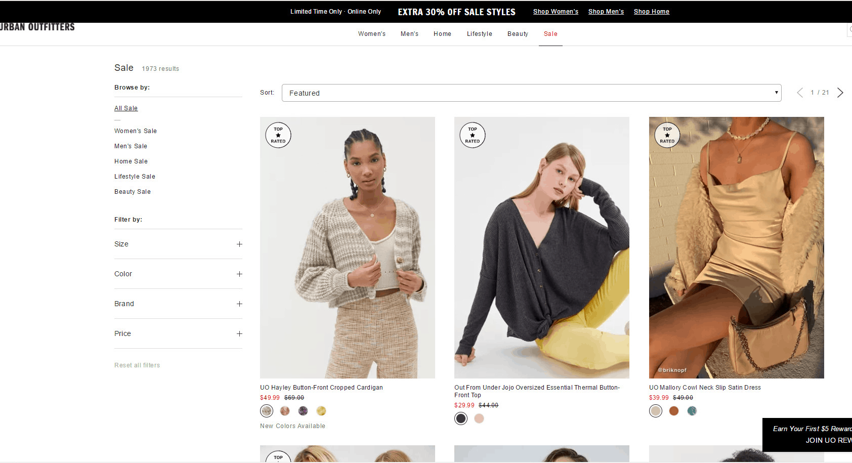 Urban Outfitters折扣码2026 UrbanOutfitters官网折扣区无门槛7折促销满额美国免邮