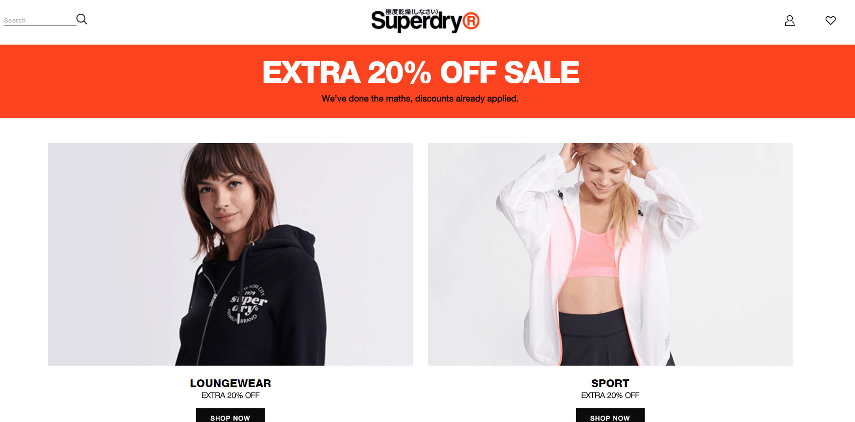 Superdry优惠码2026 superdry美国官网折扣区低至4折+额外8折促销美国免邮