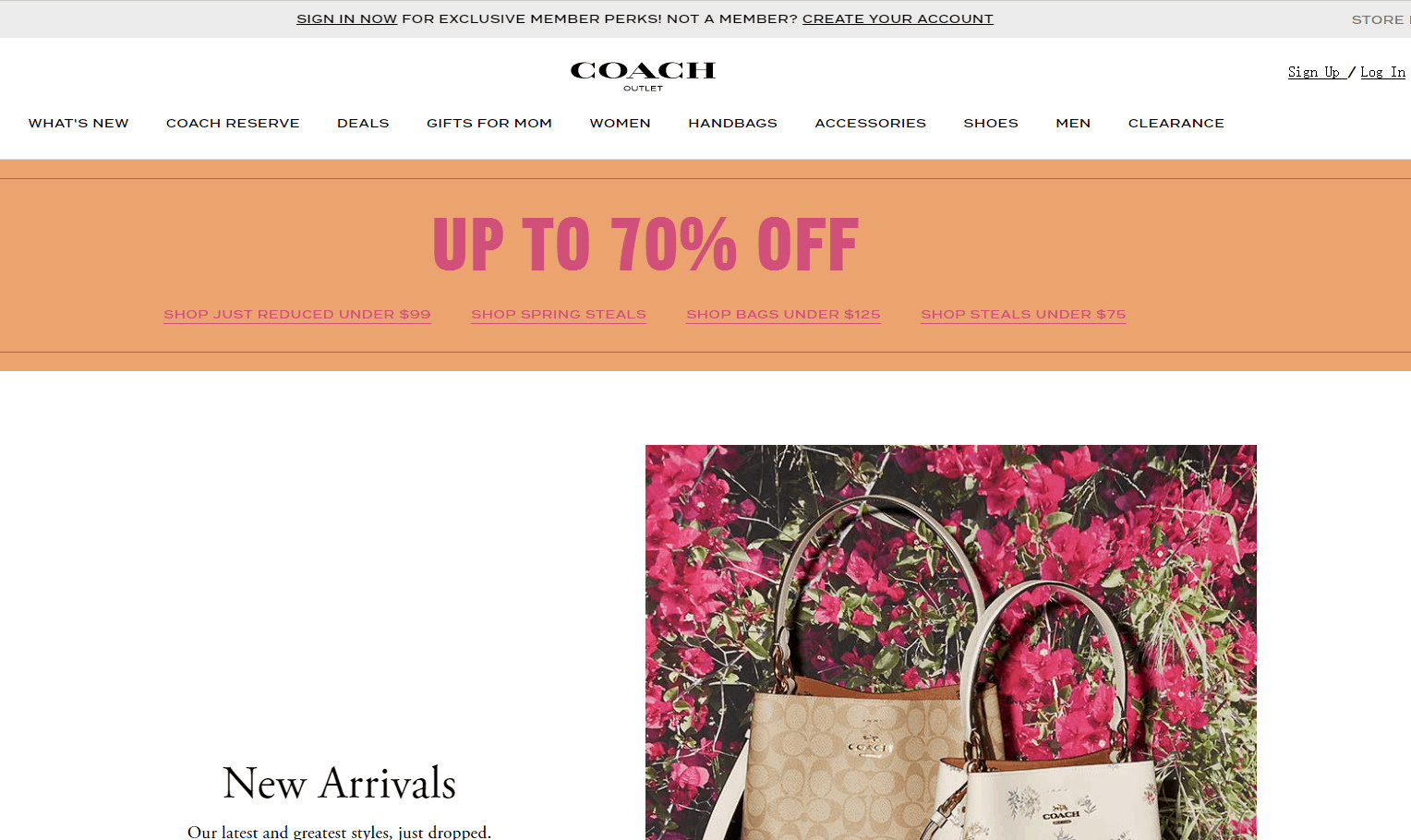 Coach Outlet折扣码2026 蔻驰工厂店开仓全场低至3折促销能撸的上