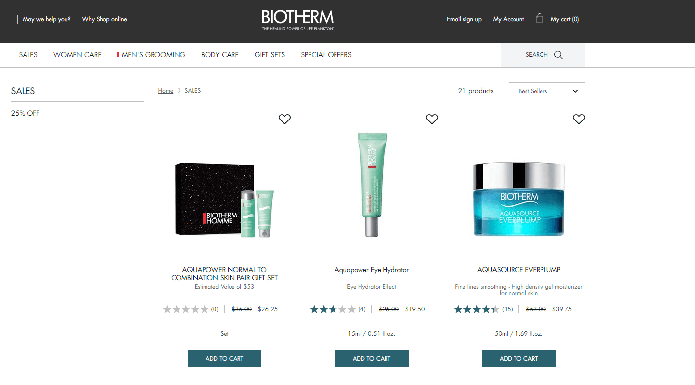 Biotherm折扣码2026-Biotherm碧欧泉美国官网精选护肤产品低至6折促销满赠礼包