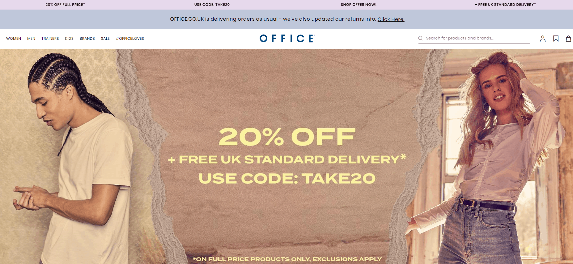 Office Shoes优惠码2026 Officeshoes全场正价商品八折促销英国免邮