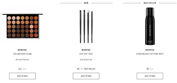 Morphe折扣码2026 Morphe网站年中精选美妆产品低至5折促销满额免邮优惠码
