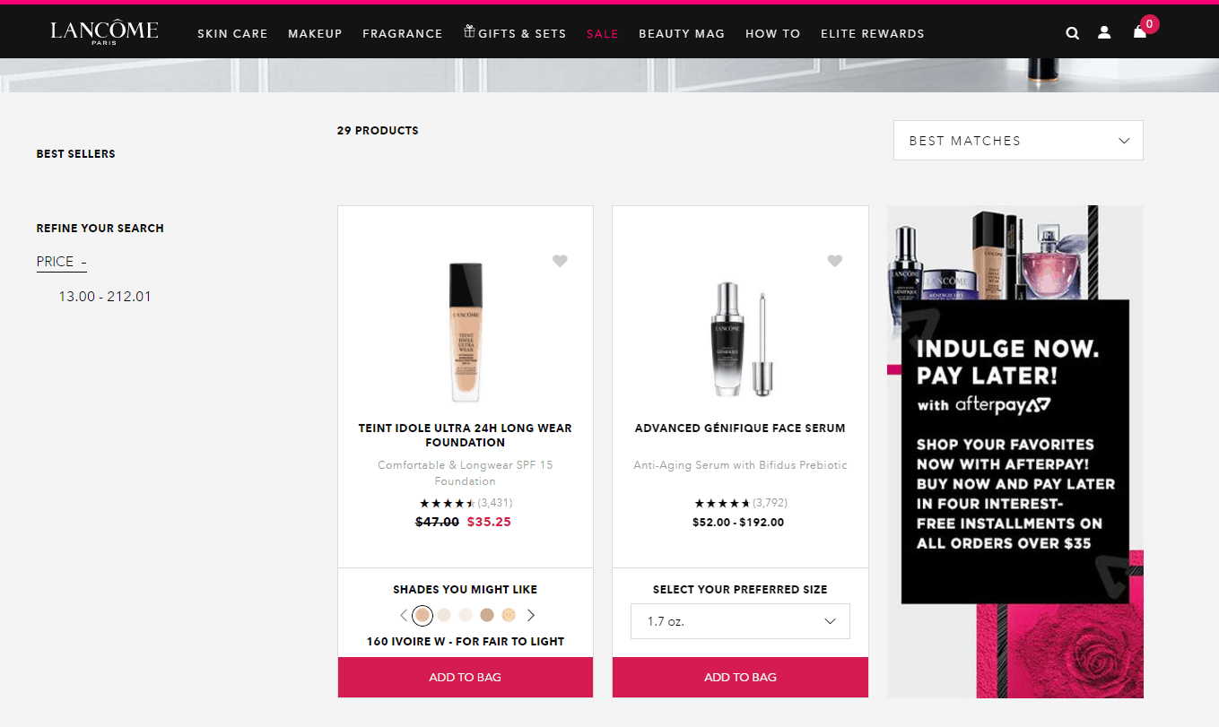Lancôme优惠码2026 兰蔻美国官网亲友特卖会全场护肤美妆额外75折促销美境免邮