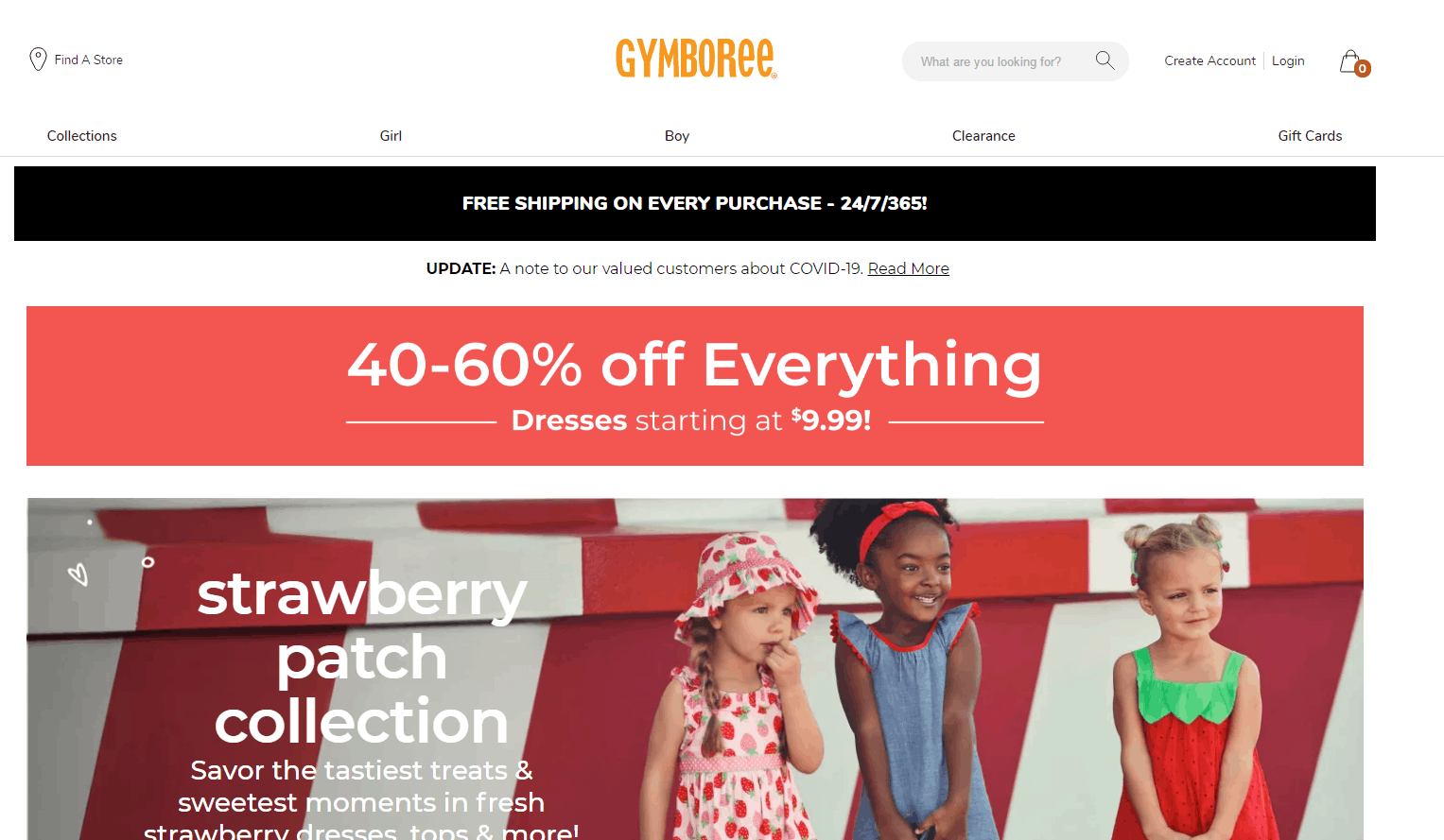 Gymboree折扣码2026 金宝贝Memorial Day全场儿童服饰4-6折促销美国免邮
