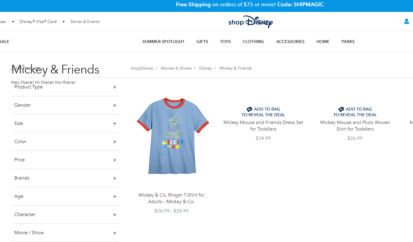 shopDisney优惠码2026- shopDisney网站精选服饰、玩偶、家居品等5-7折私密促销