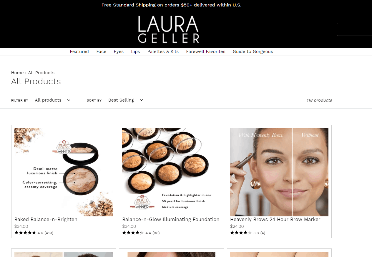 Laura Geller折扣码2026 LauraGeller官网Memorial Day精选美妆满额外7折促销满额免邮