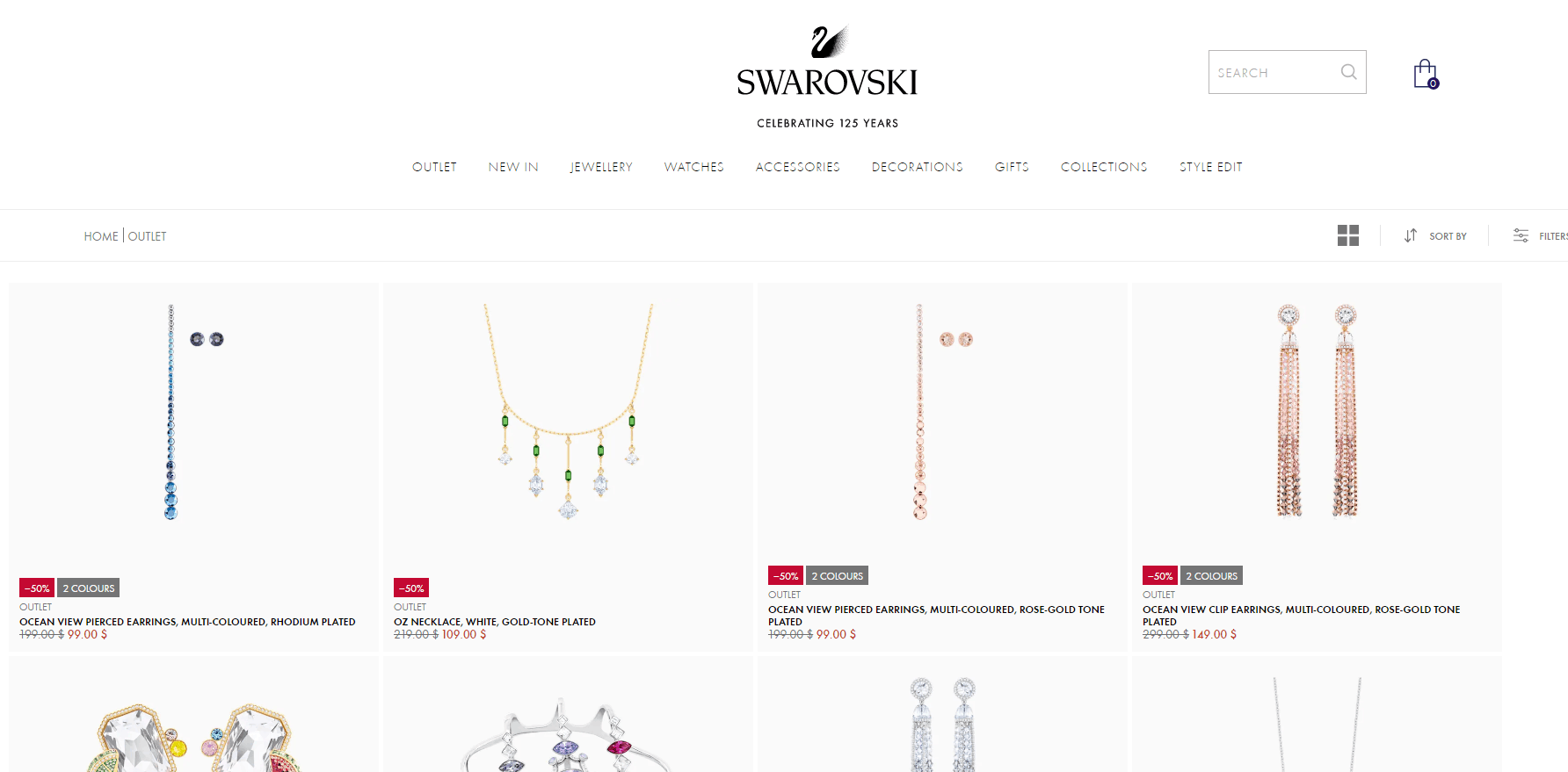Swarovski优惠码2026 施华洛世奇澳洲官网现有精选饰品低至5折促销满额免邮