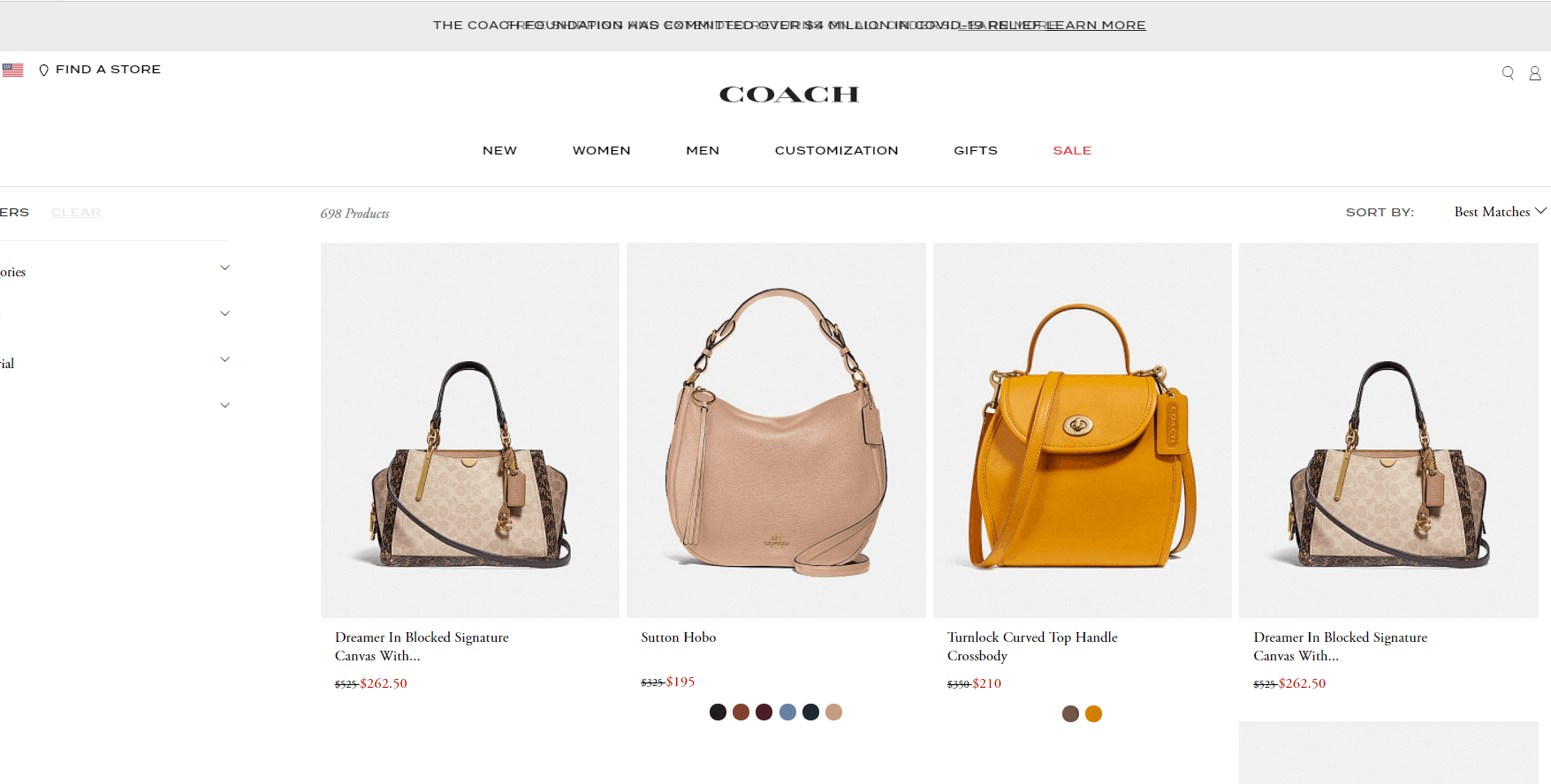 Coach折扣码2026 蔻驰美国官网年中大促精选鞋包服饰低至5折+满0减tabby、马鞍包都有