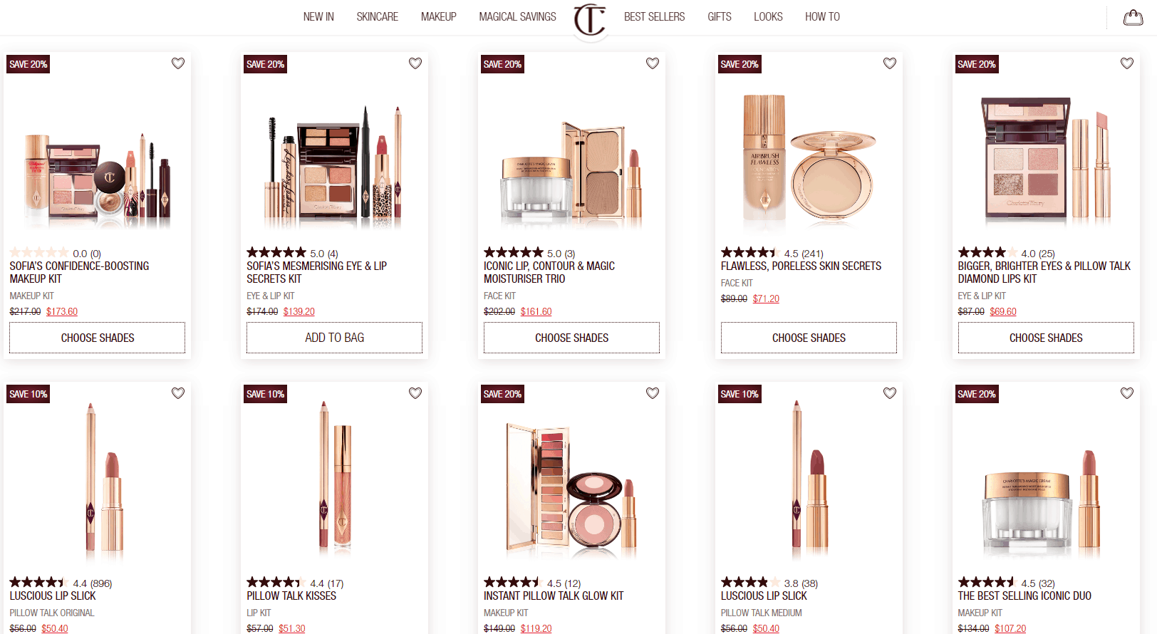 Charlotte Tilbury折扣码2026 CT美国官网精选彩妆套装低至78折促销赠品更新