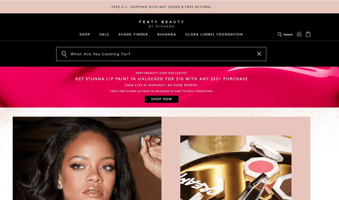 Fenty优惠码2026 FENTY BEAUTY官网全场满可换购正装丝绒唇釉UNLOCKED美国免邮
