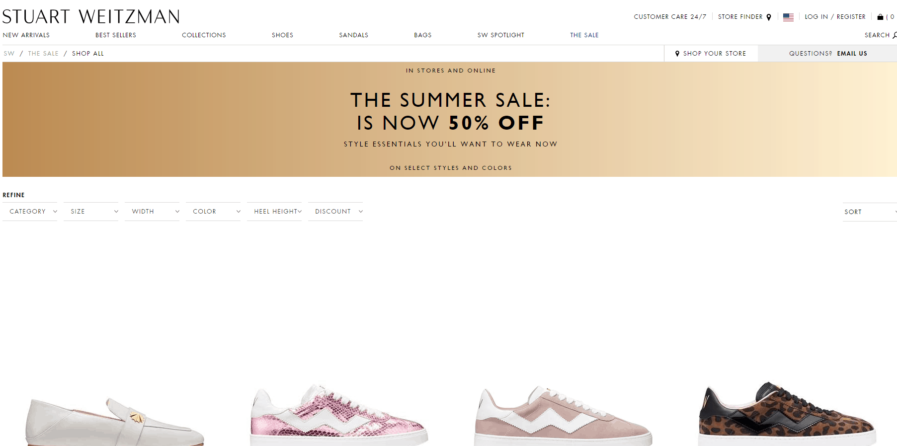 Stuart Weitzman折扣码2026 stuartweitzman美国官网年中大促精选女士凉鞋低至5折促销美境免邮