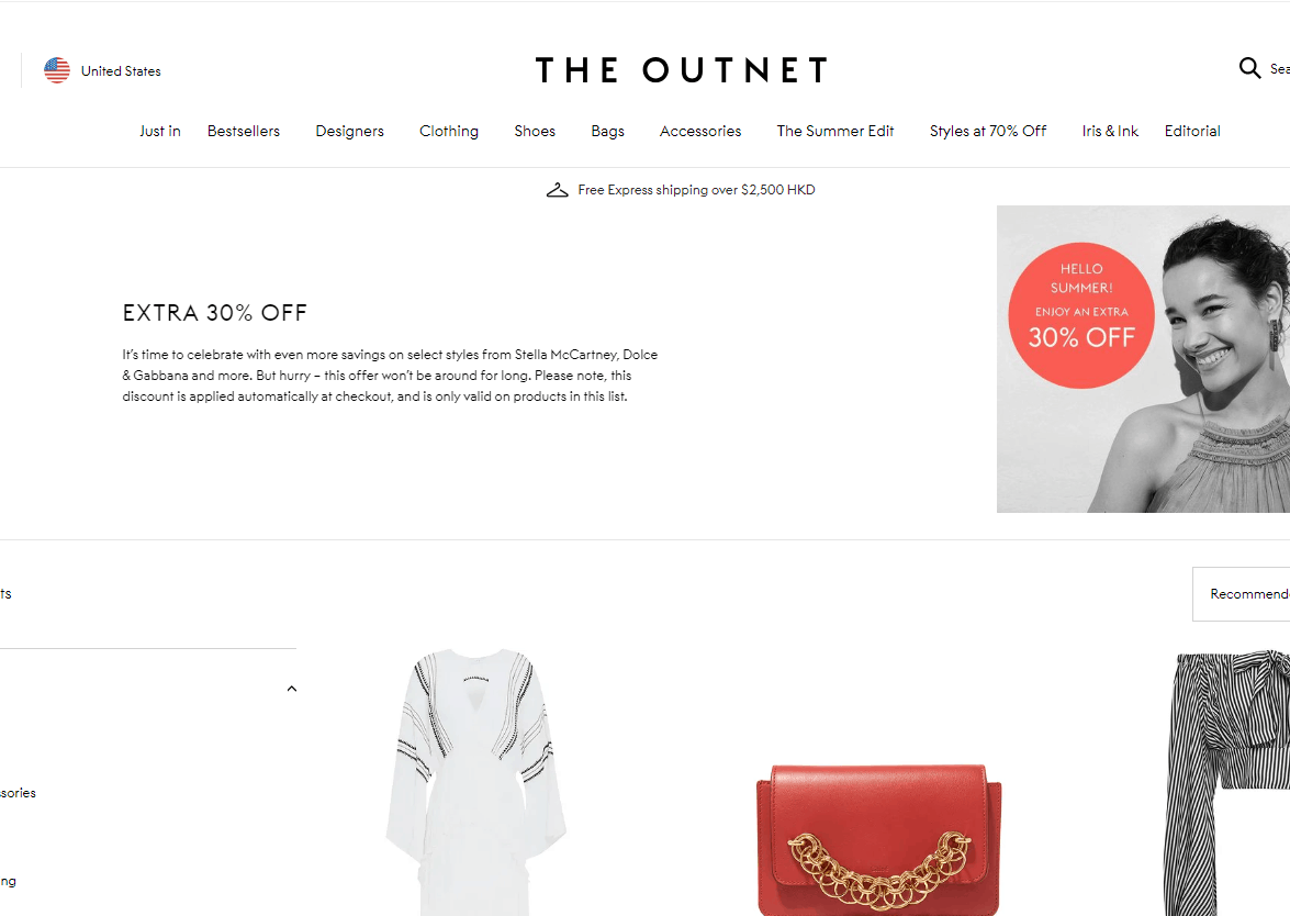 THE OUTNET优惠码2026-THE OUTNET精选商品低至3折+额外7折美国包邮