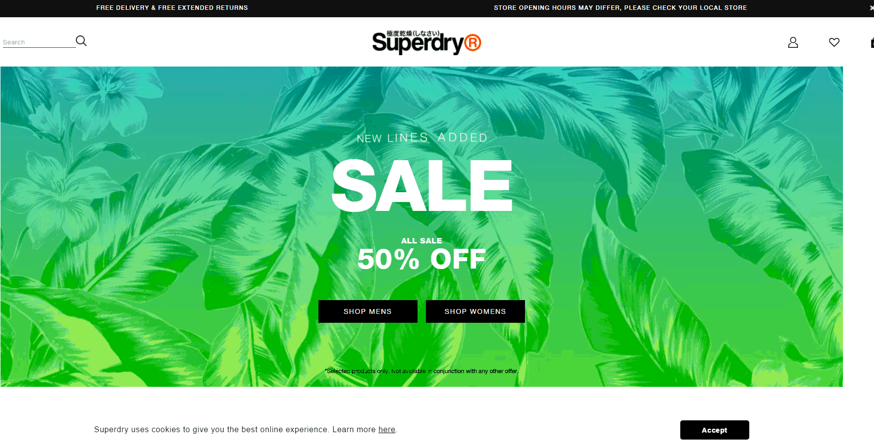 Superdry折扣码2026 superdry美国官网夏季大促全场5折美国免邮