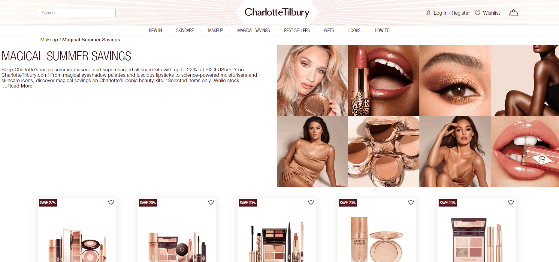 Charlotte Tilbury折扣码2026 CT美国官网精选彩妆套装低至78折促销满$100送Charlotte Darling正装眼影盘