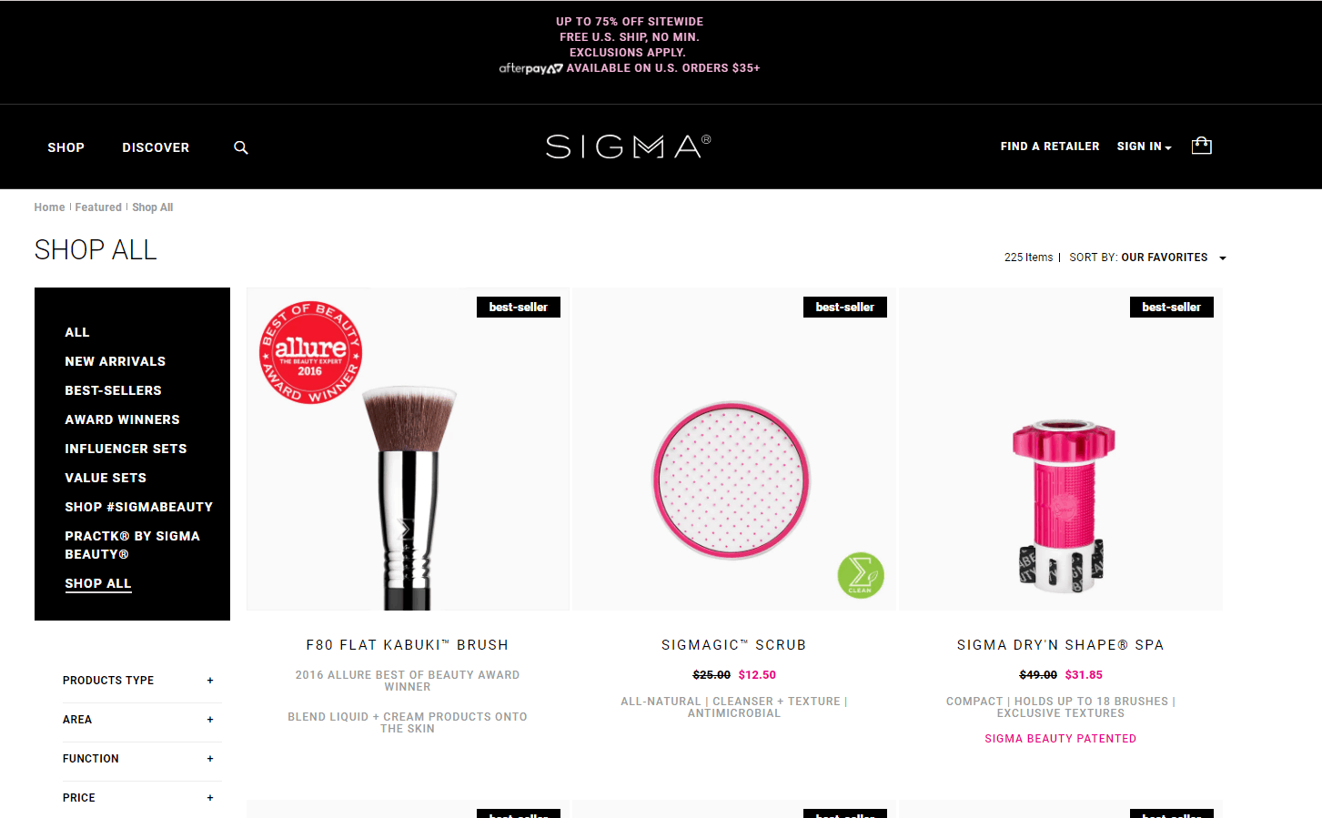 Sigma Beauty折扣码2026 Sigma官网年中大促低至25折+部分额外9折活动再来