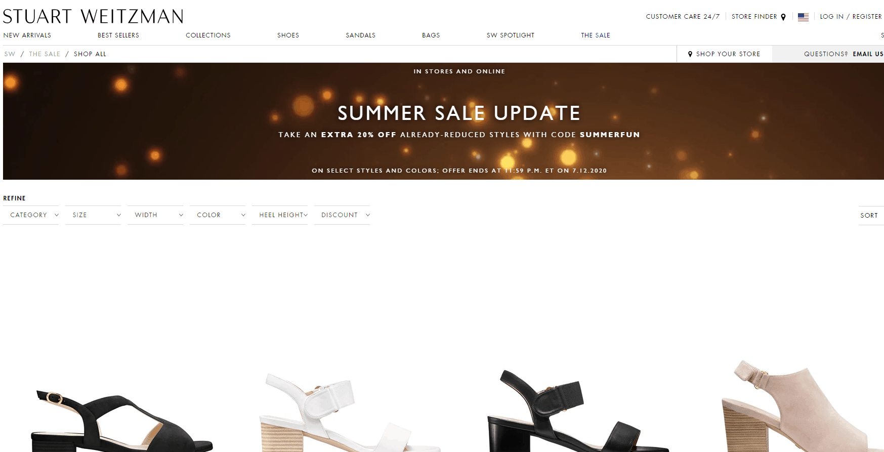 Stuart Weitzman优惠码2026 SW美国站折扣区低至5折+额外8折限时免邮