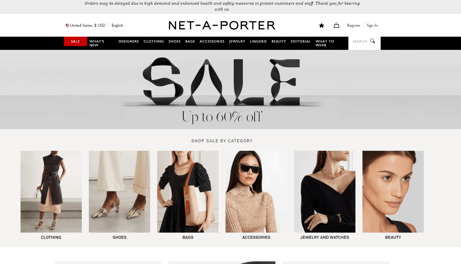 net a porter折扣码2026 NET-A-PORTER美国站年中大促低至4折满0免国际运费