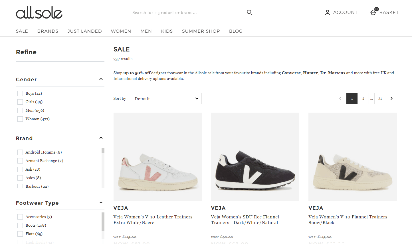 Allsole折扣码2026-Allsole精选折扣区鞋款低至6折促销