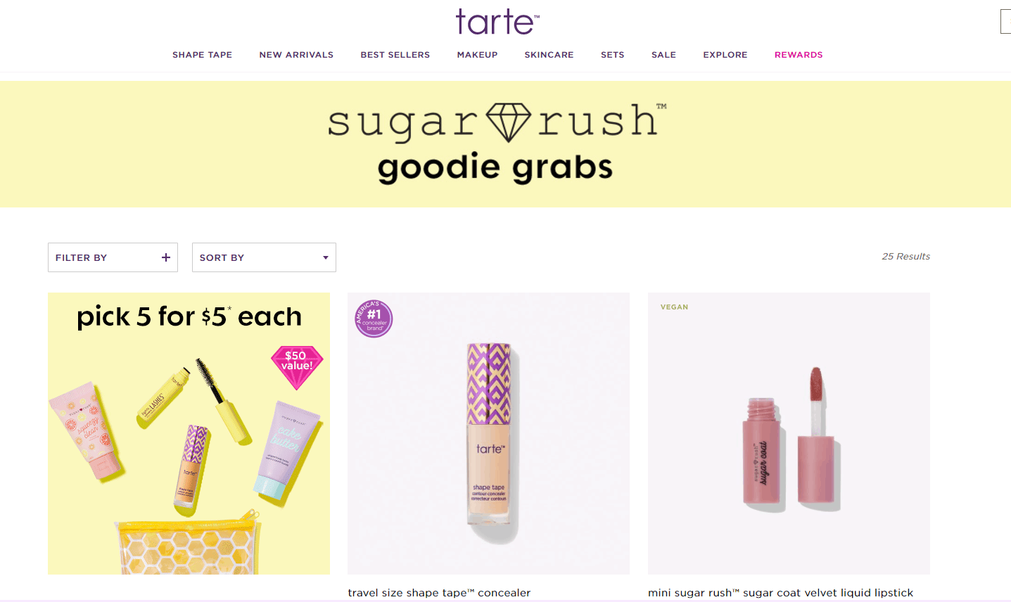 Tarte优惠码2026 tarte美国官网现有精选商品买5件一律一件促销美境限时免邮
