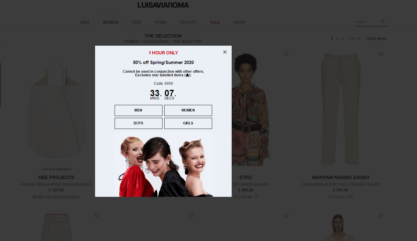 Luisaviaroma优惠码2026 luisaviaroma全场大牌5折闪促19点、23点开启