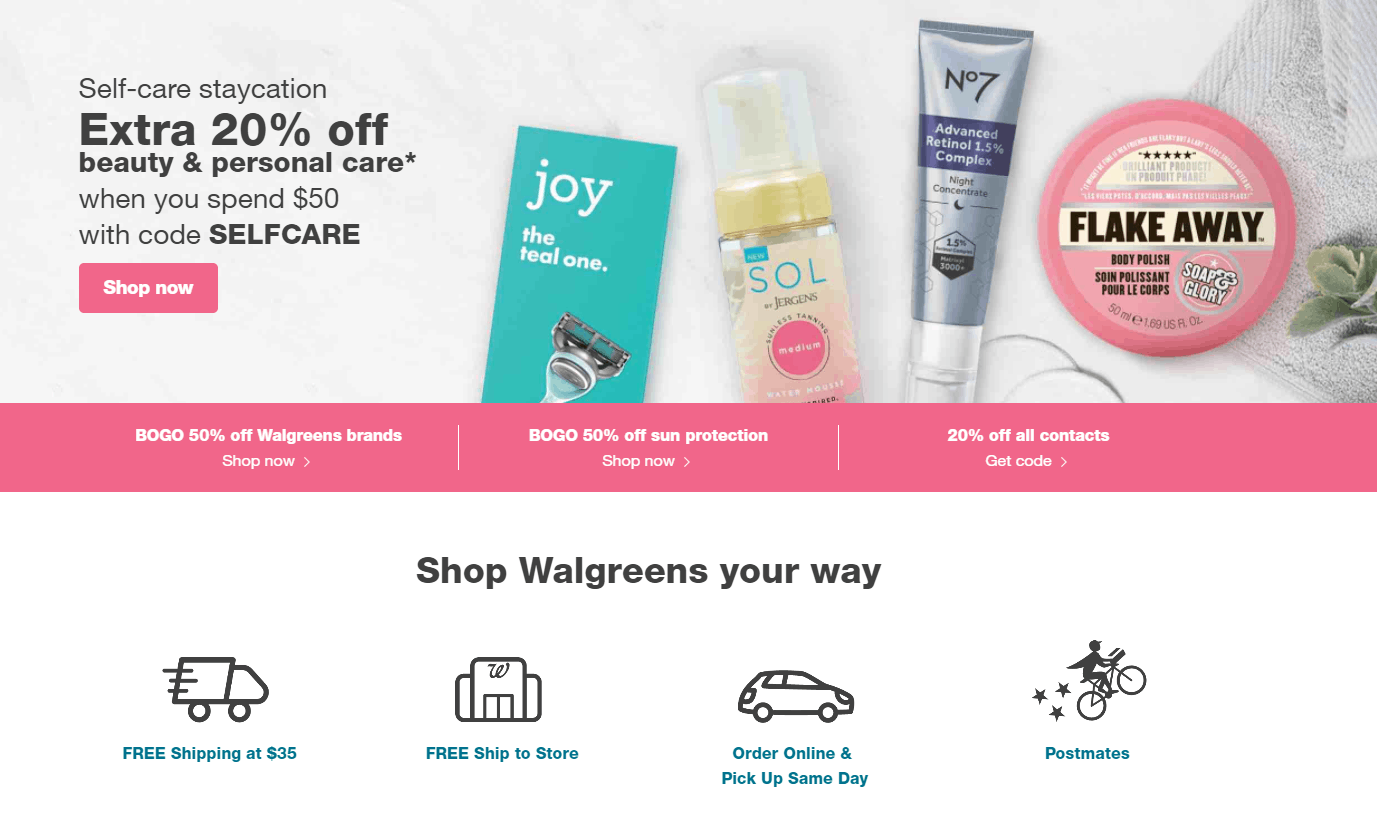 Walgreens优惠码2026 walgreens官网现有全场满享额外8折
