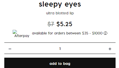 ColourPop优惠码2026 ColourPop唇釉 Sleepy Eyes色75折.25折扣码-图片2