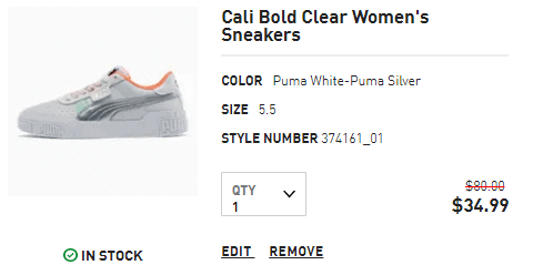 Puma优惠码2026 Puma彪马Cali Bold女款板鞋折后价.99折扣码-图片2