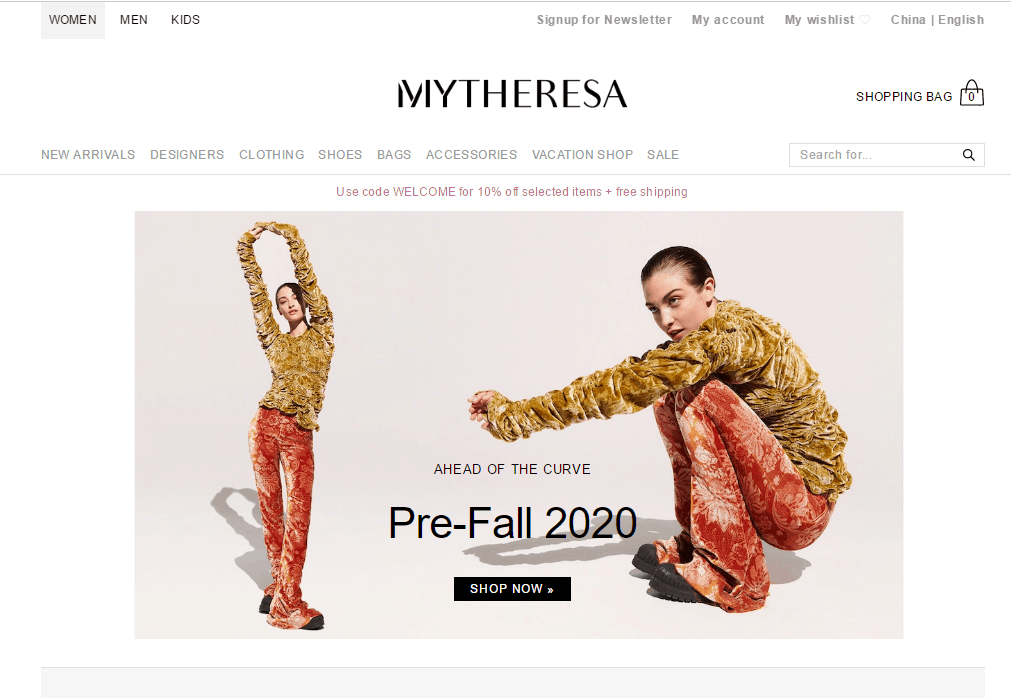 Mytheresa优惠码2026 mytheresa新用户首单9折再来限时免邮
