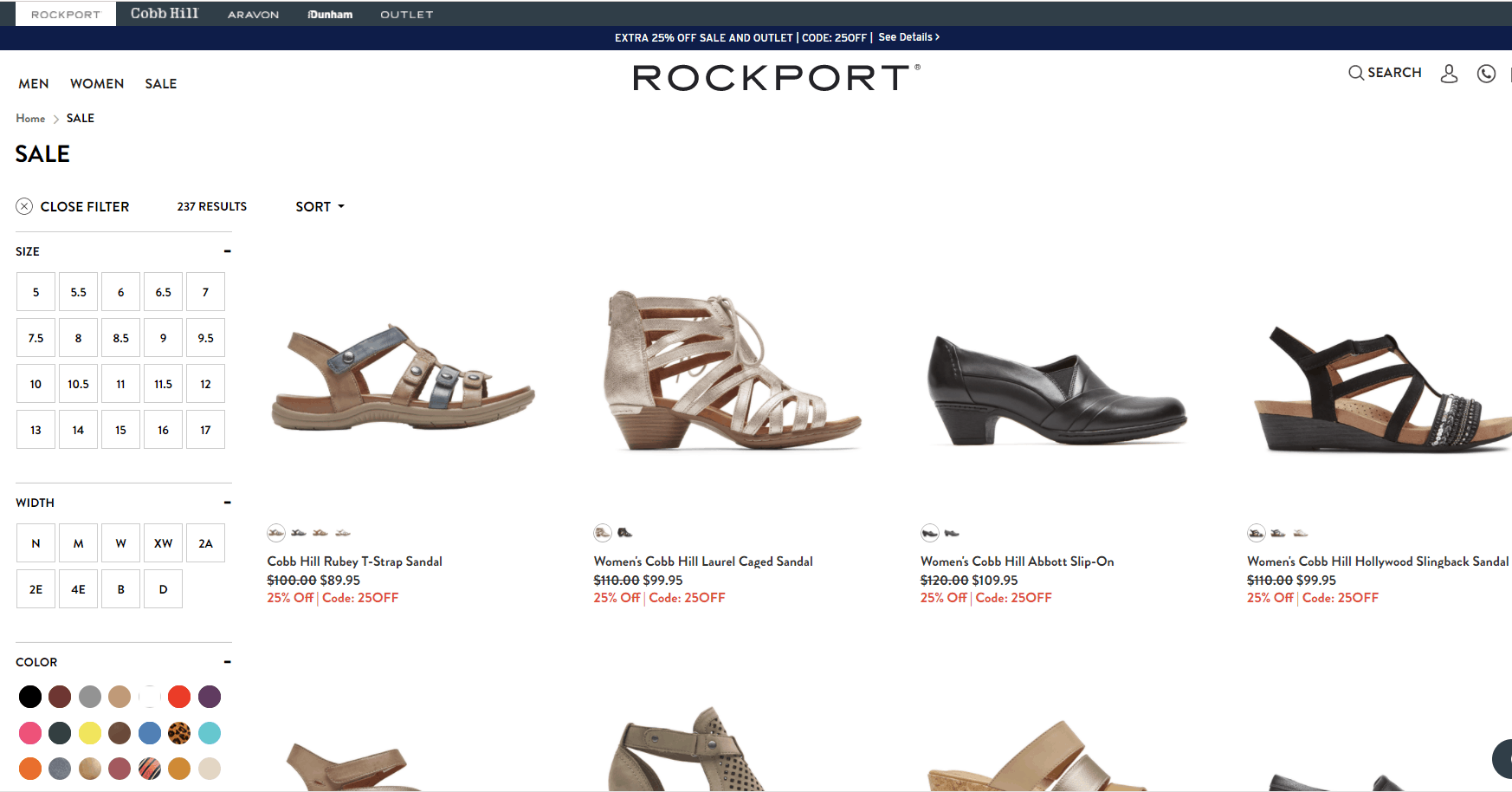 Rockport折扣码2026 rockport网站精选折扣区额外7.5折促销美境免邮
