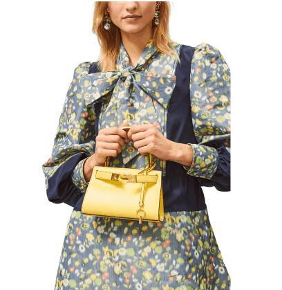 Nordstrom折扣码2026 Nordstrom Tory Burch新款Lee Radziwill手提包mini小号黄色款6折8.8优惠码-图片1