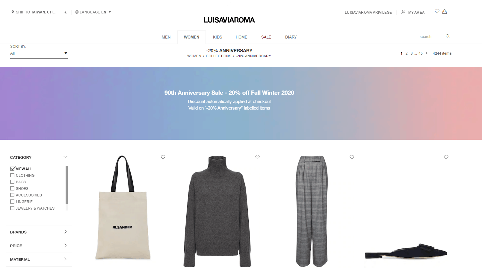 Luisaviaroma优惠码2026 luisaviaroma官网秋冬新品8折促销私密特卖