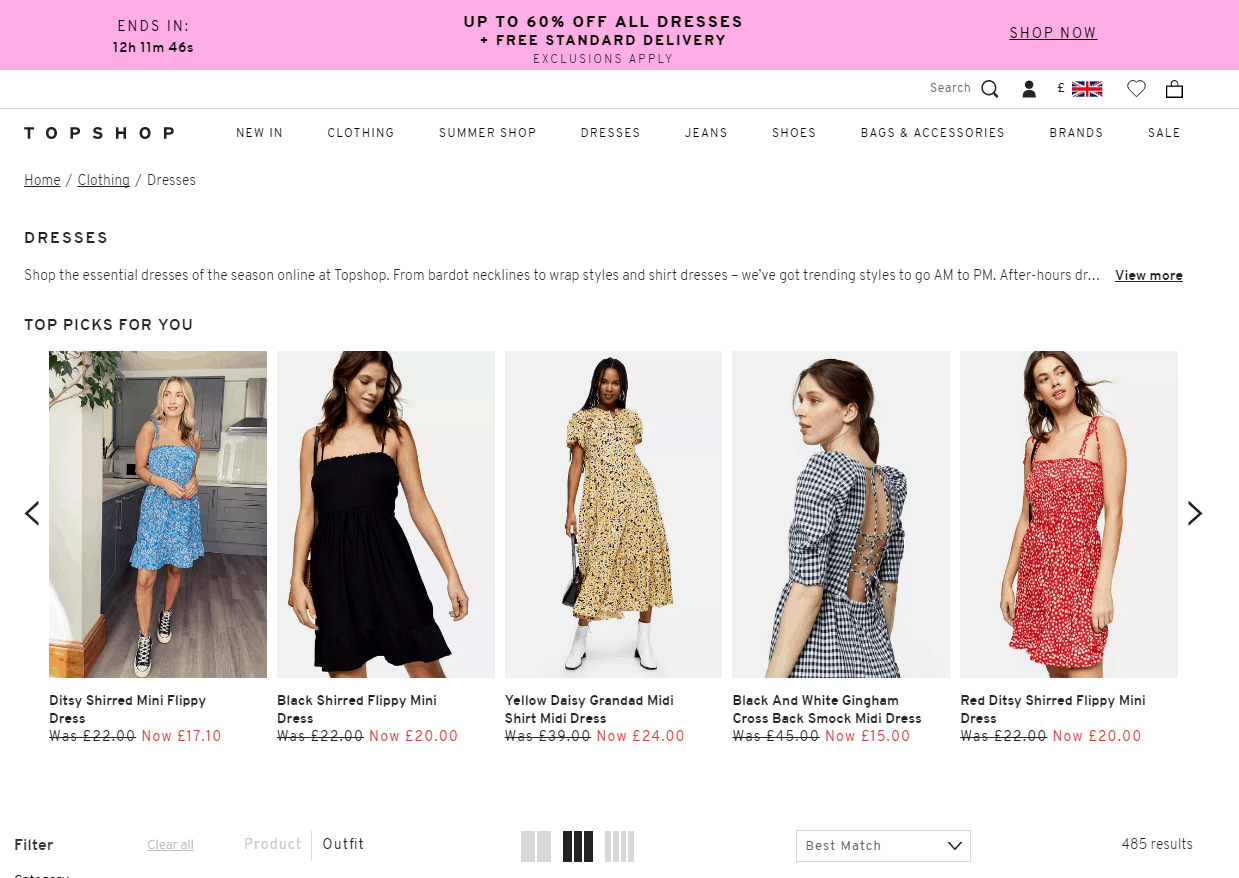 Topshop折扣码2026 topshop英国官网精选裙装低至4折促销直邮中国