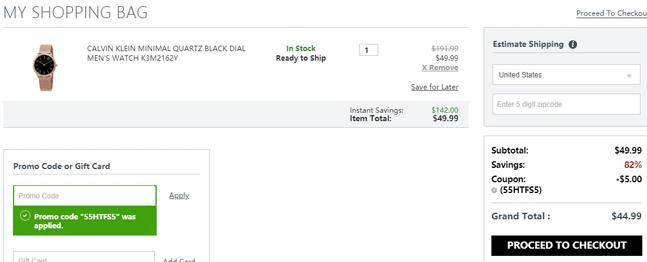Jomashop优惠码2026 Jomashop CALVIN KLEIN Minimal Quartz Black Dial男士手表（多色）特价.99折扣码！补货+降价！-图片2