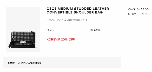 Michael Kors折扣码2026 Michael Kors Cece 单肩包 中号黑色款折后 1.9优惠码.虞书欣同款！-图片2