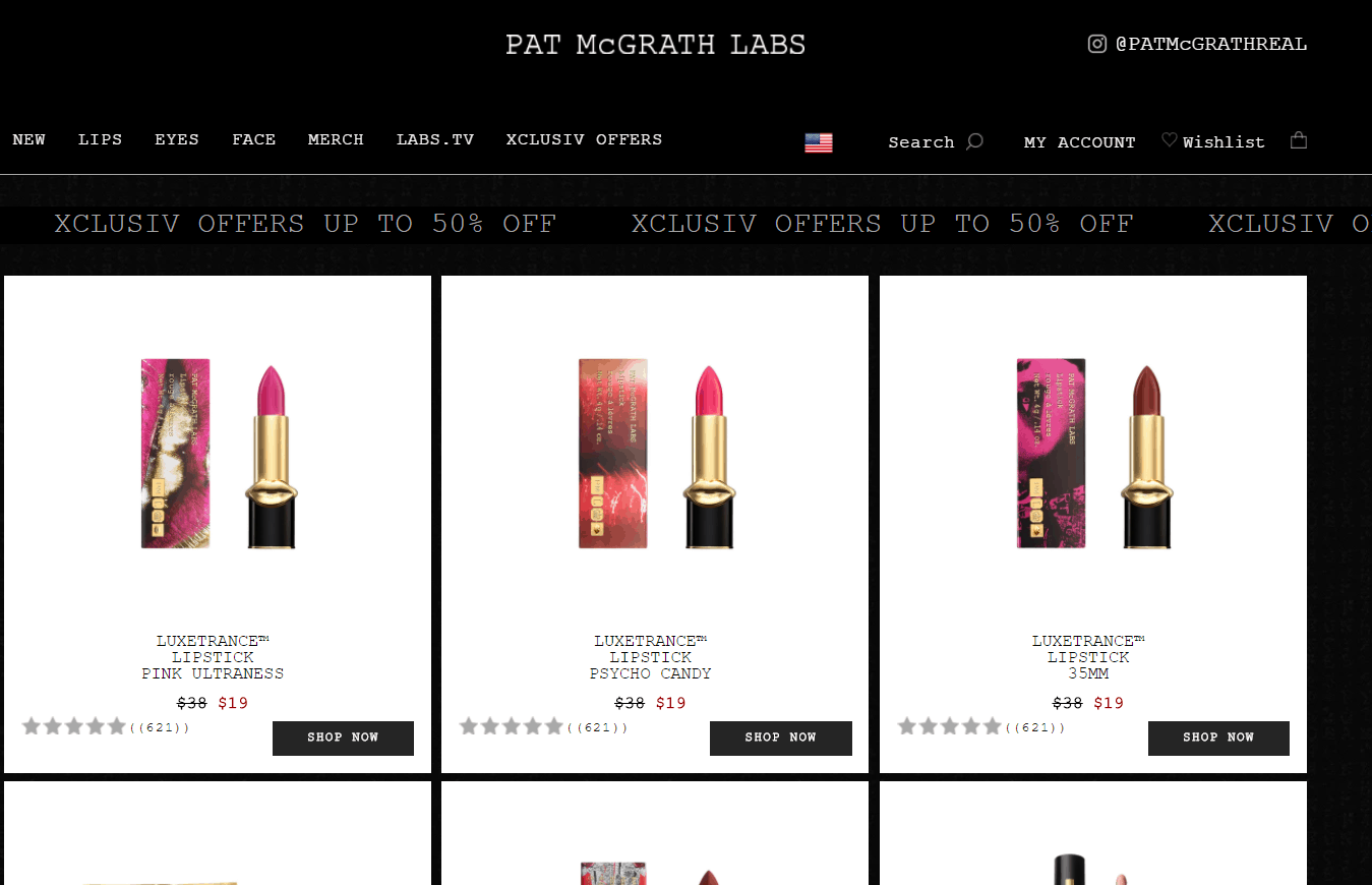 Pat McGrath Labs折扣码2026 patmcgrath官网夏季促销精选彩妆低至5折+额外9折美境免邮