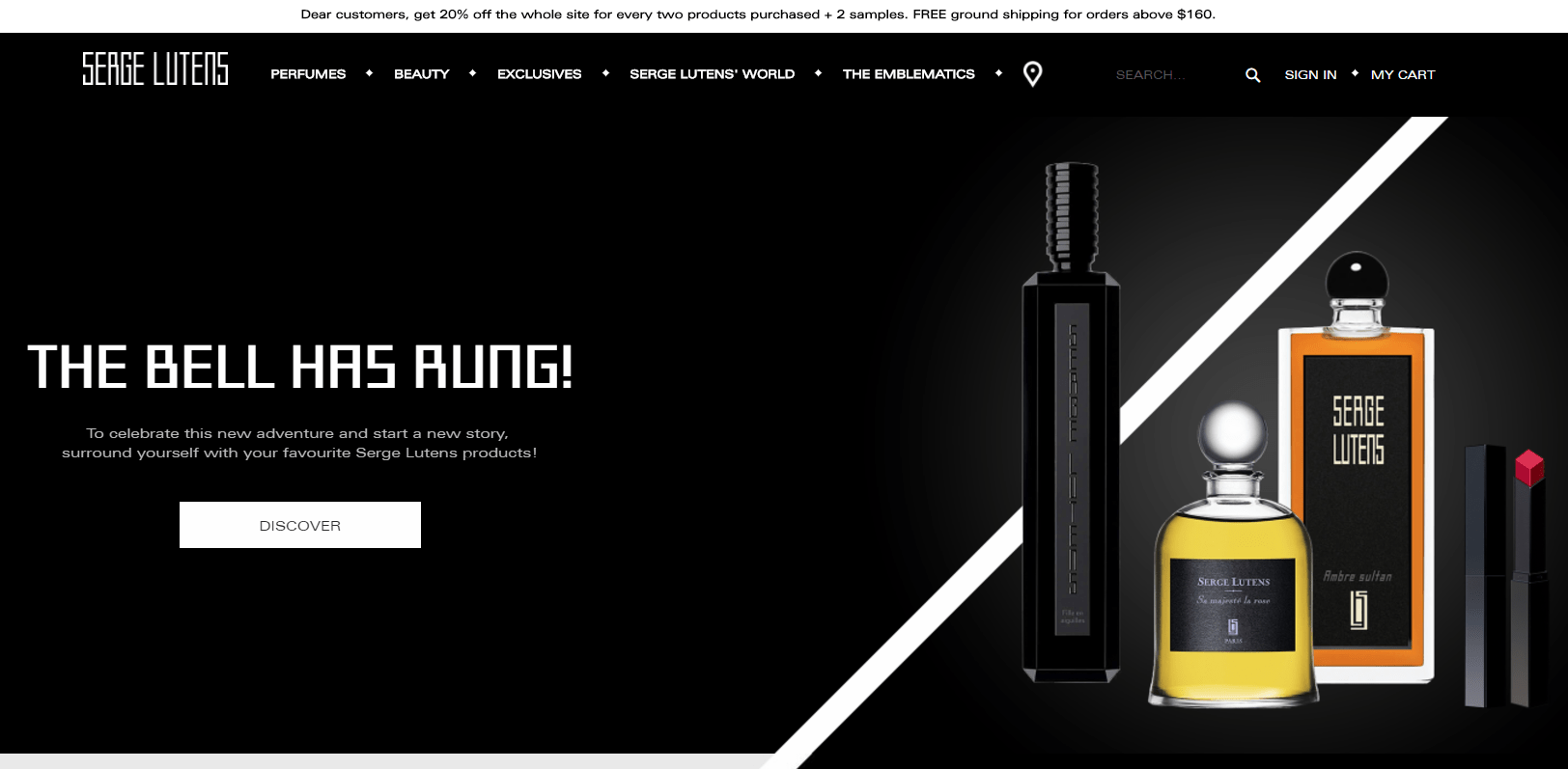 Serge Lutens优惠码2026 芦丹氏美国官网全场香氛2件8折满额免邮