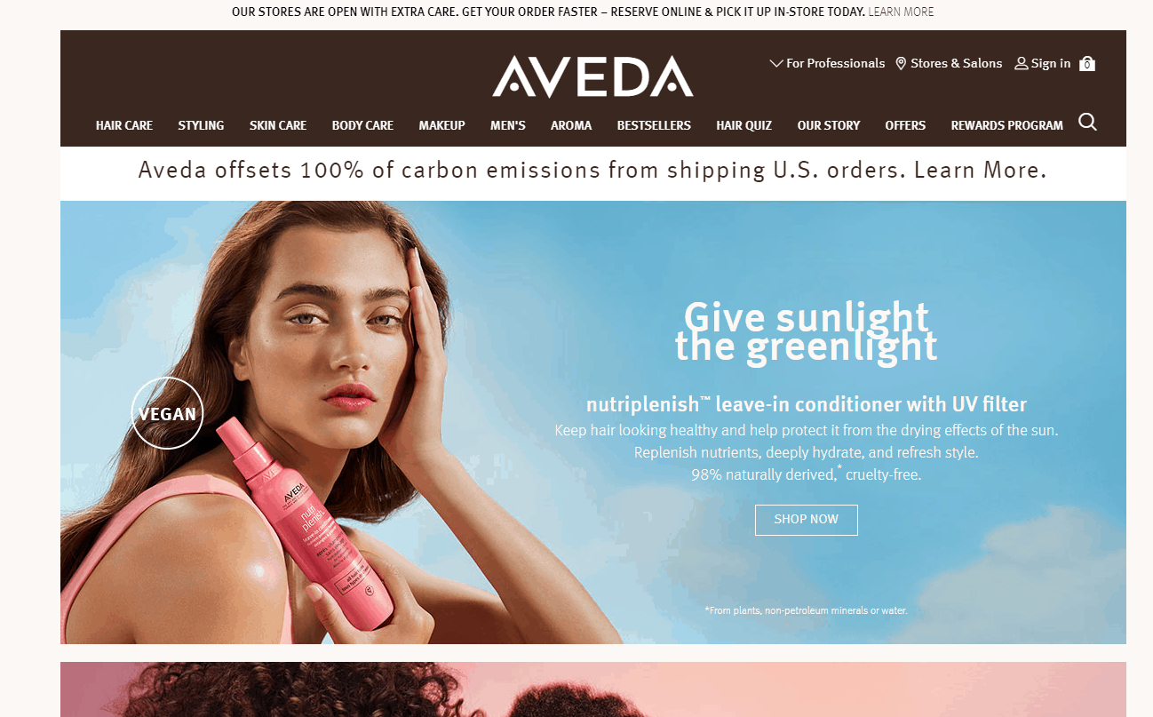 Aveda折扣码2026-Aveda官网全场洗护满送8件套礼包美境免邮