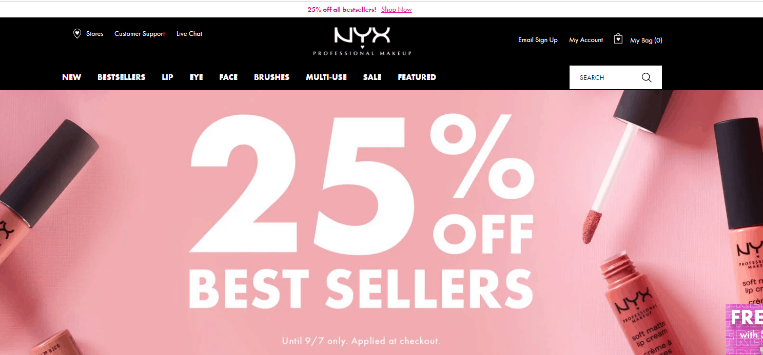 NYX cosmetics优惠码2026 nyx美国官网畅销商品无门槛75折促销满送高光打亮霜