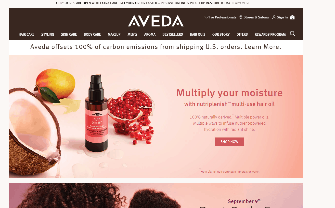 Aveda折扣码2026-Aveda官网全场洗护满送自选5件套小样美境免邮