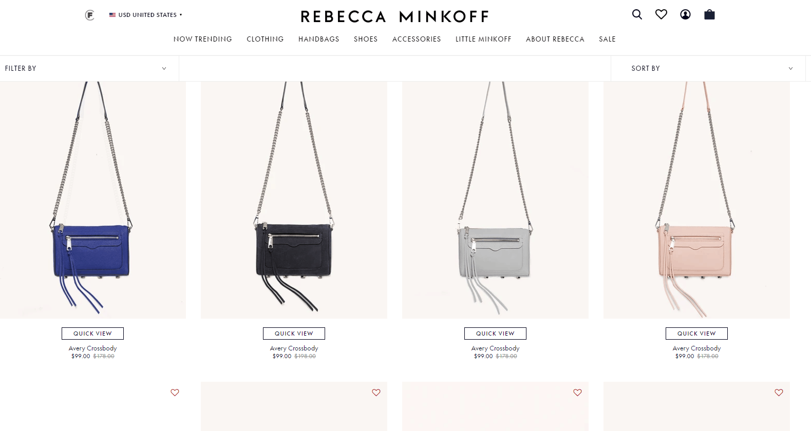 Rebecca Minkoff优惠码2026 rebeccaminkoff美国官网折扣区包包低至4折促销美境免邮