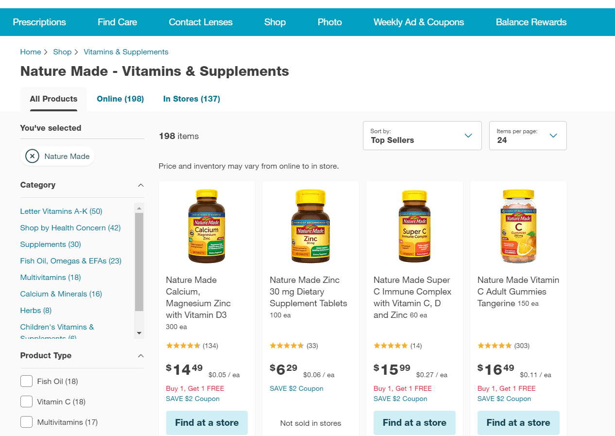 Walgreens优惠码2026 walgreens官网Nature Made精选部分产品买1送1满额免邮