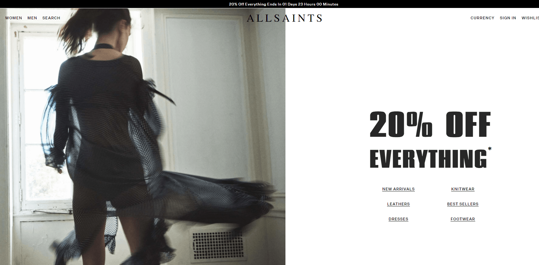 AllSaints优惠码2026 allsaints英国官网全场无门槛8折促销折扣区也参加
