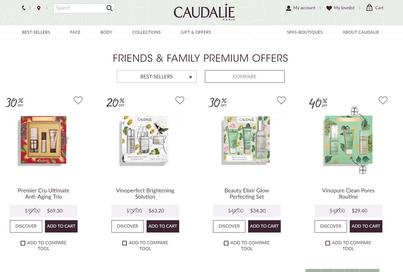 Caudalie优惠码2026 欧缇丽美国官网全站8折促销精选套装低至5折
