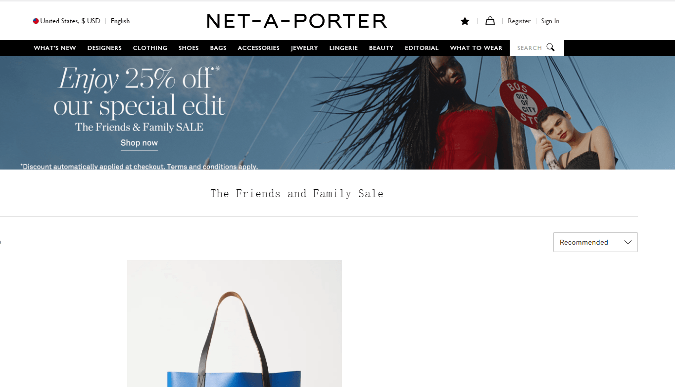 net a porter优惠码2026 NET-A-PORTER美国站精选服饰鞋包低至75折促销满额免邮