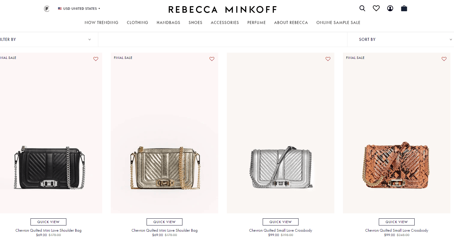 Rebecca Minkoff优惠码2026 rebeccaminkoff美国官网折扣区新款包包低至25折促销美境免邮