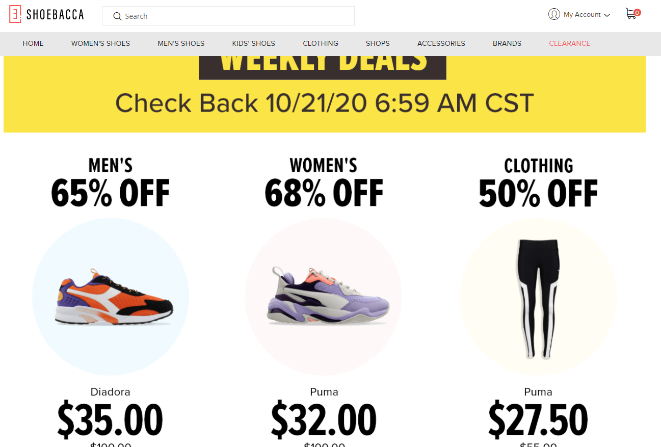 Shoebacca折扣码2026 shoebacca现有三款精选商品低至32折促销美境免邮